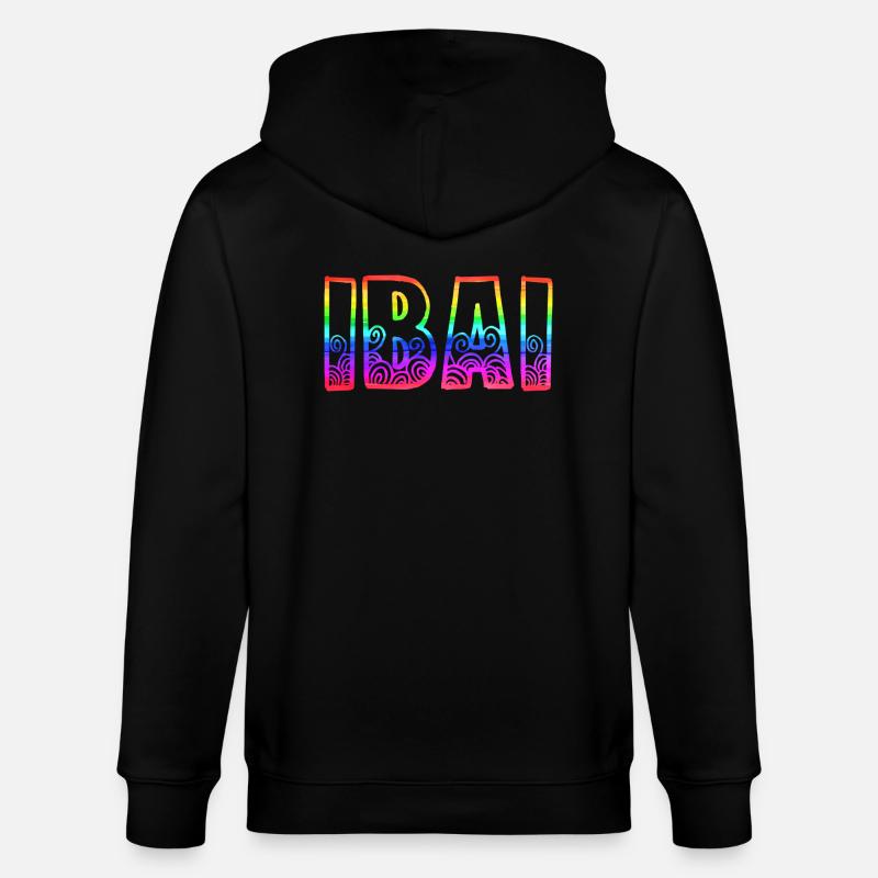 IBAI RS Arc-en-ciel - Veste à capuche bio CULTIVATOR Stanley/Stella Unisexe - noir