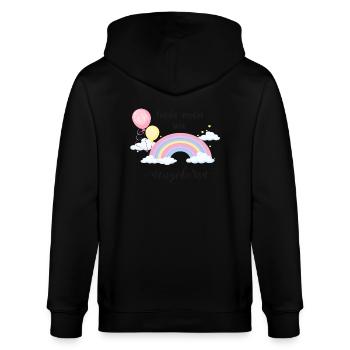 Ich fühle mich wie neugeboren Mädchen - Stanley/Stella Unisex Bio-Kapuzenjacke CULTIVATOR  - Schwarz - Hinten - Anna (173cm)