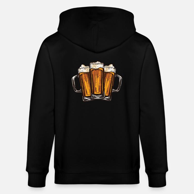 Bier Team Bierglas - Stanley/Stella Unisex Bio-Kapuzenjacke CULTIVATOR  - Schwarz