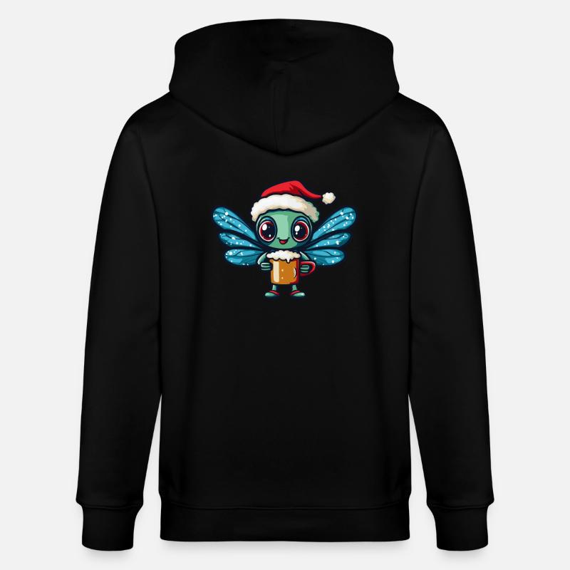 Bière de Noël Libellule - Veste à capuche bio CULTIVATOR Stanley/Stella Unisexe - noir