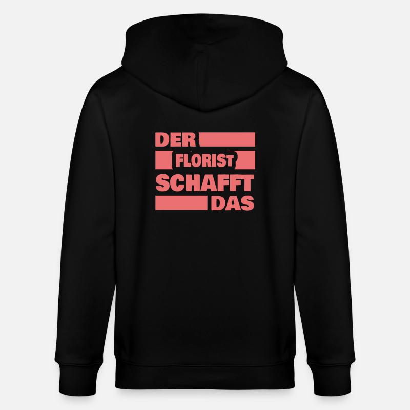 Florist als Arbeit - Stanley/Stella Unisex Bio-Kapuzenjacke CULTIVATOR  - Schwarz