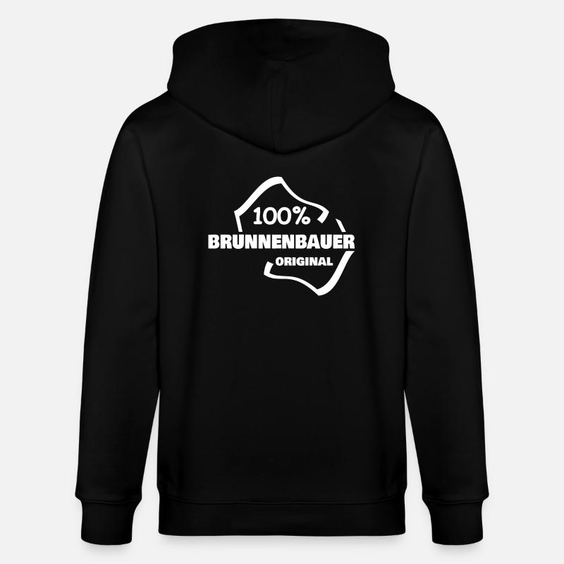 Beruf Brunnenbauer - Stanley/Stella Unisex Bio-Kapuzenjacke CULTIVATOR  - Schwarz