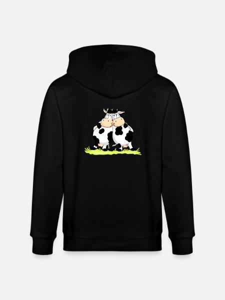 Twin Cows - Stanley/Stella CULTIVATOR Unisex Organic Hooded Jacket - black