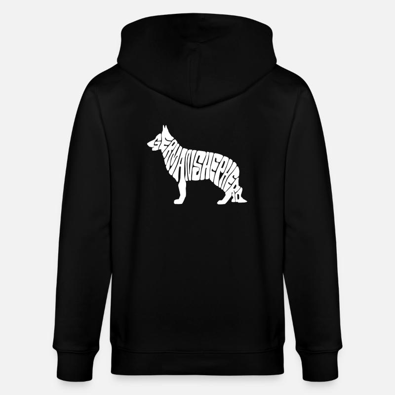 german shepherd - Stanley/Stella CULTIVATOR  Unisex Organic Hooded Jacket - black