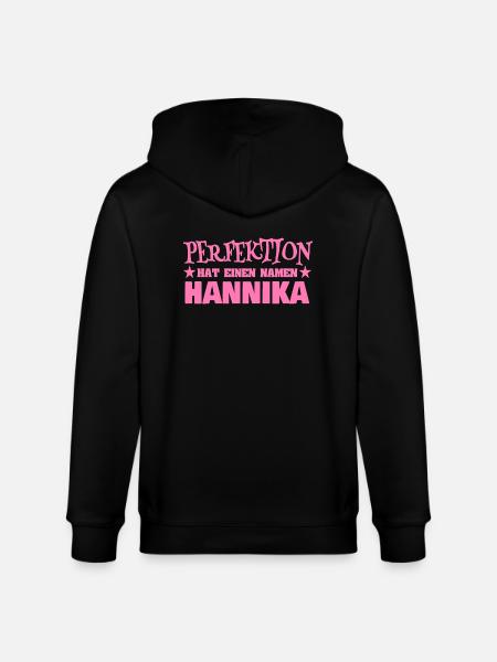Woman's name Hannika - Stanley/Stella CULTIVATOR Unisex Organic Hooded Jacket - black