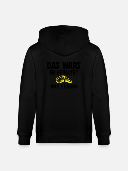 das wars - ringe 2-- - Stanley/Stella Unisex Bio-Kapuzenjacke CULTIVATOR  - Schwarz
