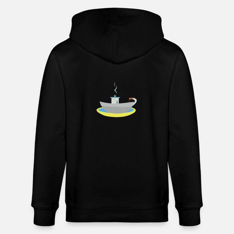 bateau tasse de café - Veste à capuche bio CULTIVATOR Stanley/Stella Unisexe - noir
