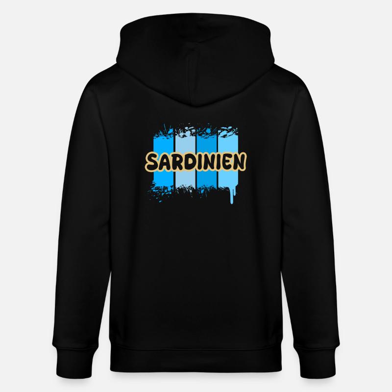Sardaigne comme Sardaigne - Veste à capuche bio CULTIVATOR Stanley/Stella Unisexe - noir