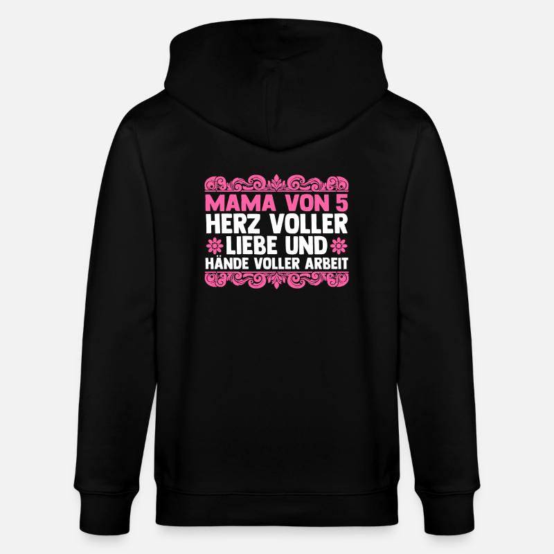 Maman de 5 enfants - Veste à capuche bio CULTIVATOR Stanley/Stella Unisexe - noir