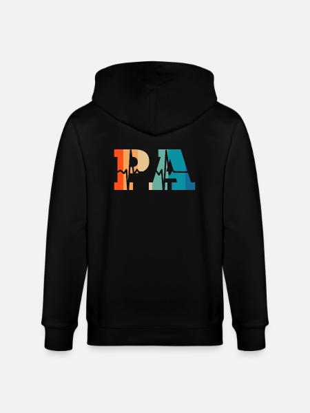 Heartbeat retro physician assistant - Stanley/Stella CULTIVATOR Unisex Organic Hooded Jacket - black