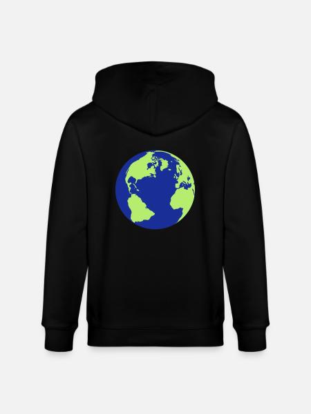 earth - Stanley/Stella CULTIVATOR Unisex Organic Hooded Jacket - black