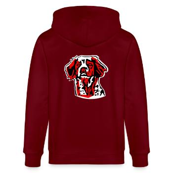 Brittany Spaniel - Stanley/Stella CULTIVATOR  Unisex Organic Hooded Jacket - burgundy - Back - Anna (173cm)