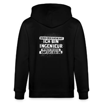 Ingenieur Kompetenz - Stanley/Stella Unisex Bio-Kapuzenjacke CULTIVATOR  - Schwarz - Hinten - Anna (173cm)