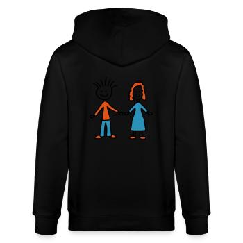 Paar - Stanley/Stella Unisex Bio-Kapuzenjacke CULTIVATOR  - Schwarz - Hinten - Anna (173cm)