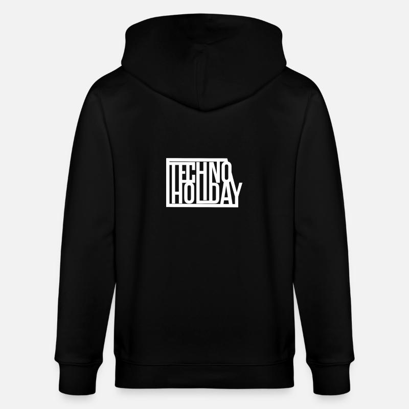 Techno Urlaub - Stanley/Stella Unisex Bio-Kapuzenjacke CULTIVATOR  - Schwarz