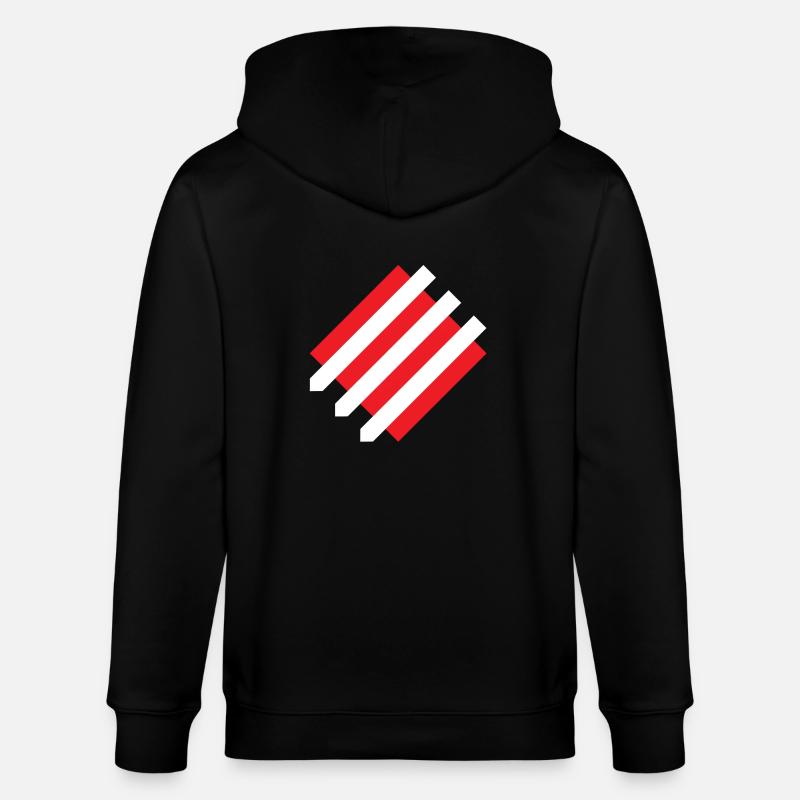 Eiserne Front Simplified Weiss - Stanley/Stella Unisex Bio-Kapuzenjacke CULTIVATOR  - Schwarz