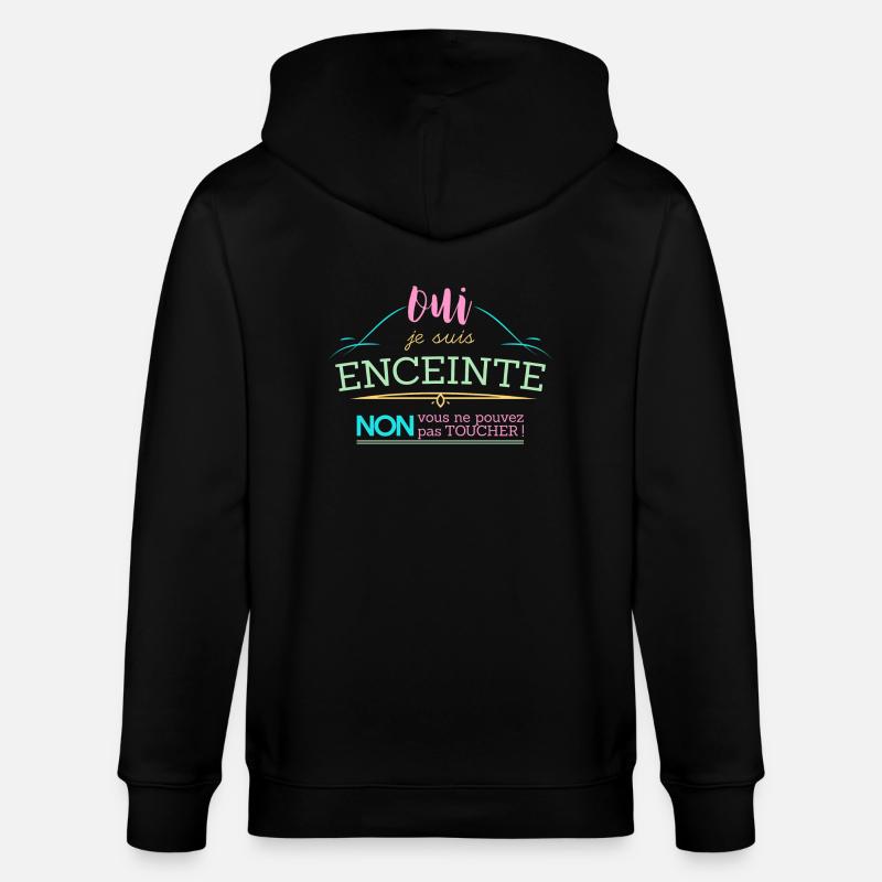 Oui je suis enceinte - Veste à capuche bio CULTIVATOR Stanley/Stella Unisexe - noir