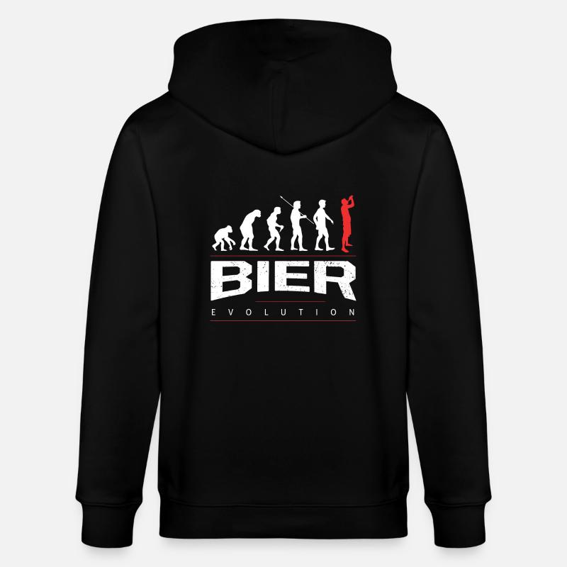 L’évolution de la bière - Veste à capuche bio CULTIVATOR Stanley/Stella Unisexe - noir