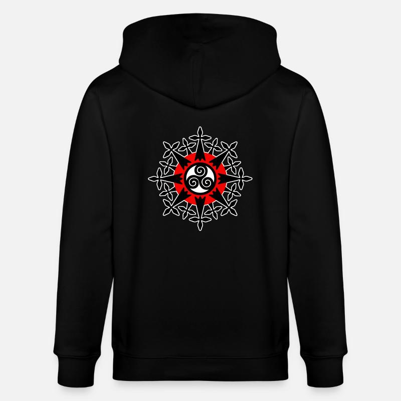 Bretagne Hermines - Veste à capuche bio CULTIVATOR Stanley/Stella Unisexe - noir