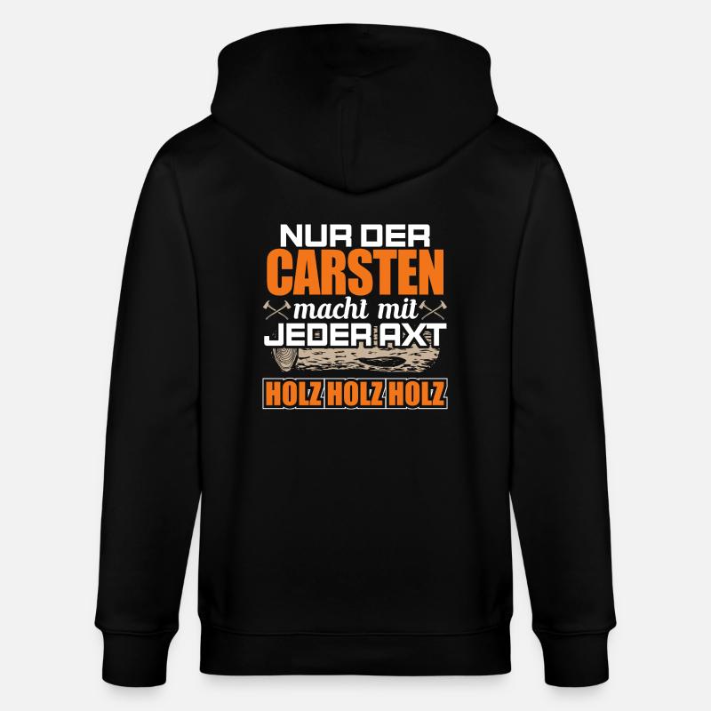 CARSTEN - Holz - Stanley/Stella Unisex Bio-Kapuzenjacke CULTIVATOR  - Schwarz