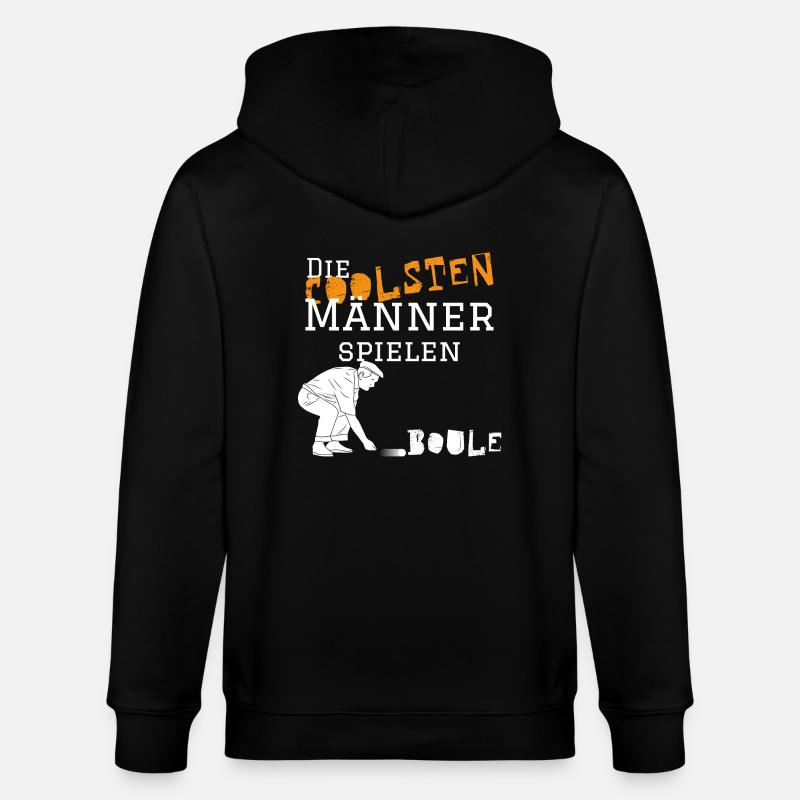 Die coolsten_Männer_Boule - Stanley/Stella Unisex Bio-Kapuzenjacke CULTIVATOR  - Schwarz
