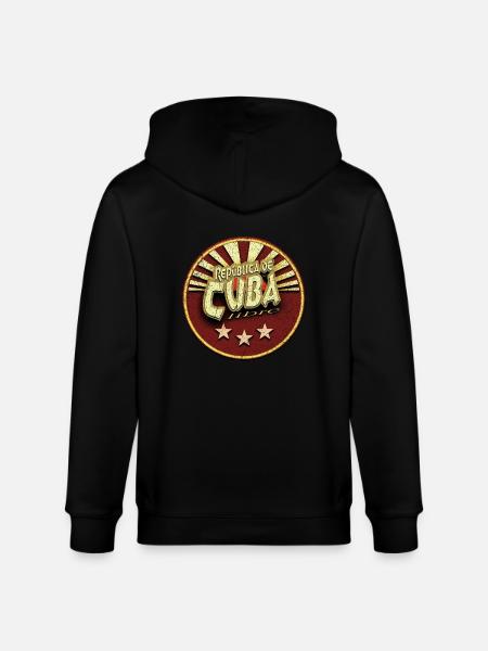 Republica De Cuba Libre (oldstyle) - Stanley/Stella CULTIVATOR  Unisex Organic Hooded Jacket - black