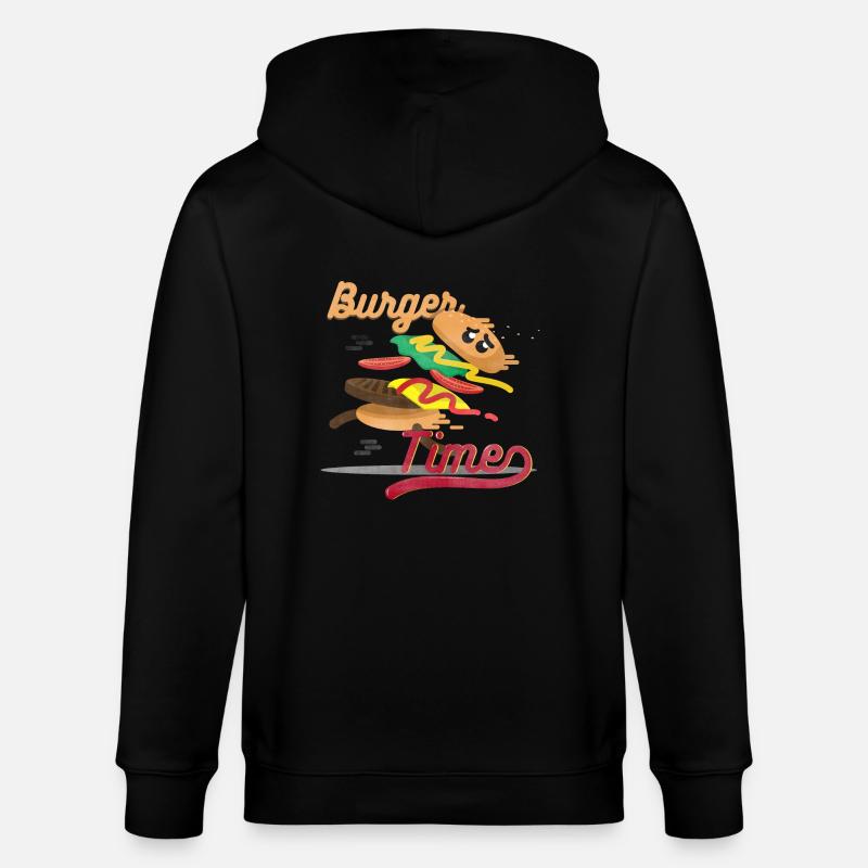 Burger Time - Stanley/Stella Unisex Bio-Kapuzenjacke CULTIVATOR - Schwarz