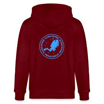 scuba diving - Stanley/Stella CULTIVATOR  Unisex Organic Hooded Jacket - burgundy - Back - Anna (173cm)
