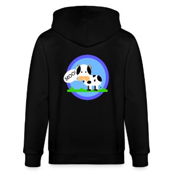 La vache fait Muh! - Veste à capuche bio CULTIVATOR Stanley/Stella Unisexe - noir - Dos - Anna (173cm)