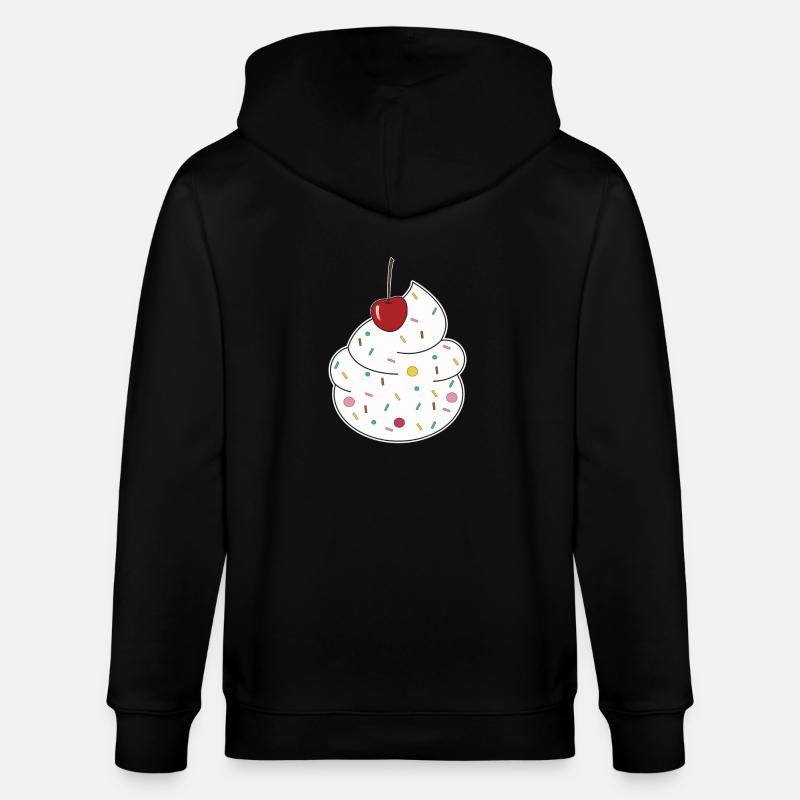 Cerise crème - Veste à capuche bio CULTIVATOR Stanley/Stella Unisexe - noir