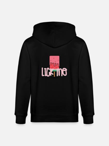 Lick me - Stanley/Stella CULTIVATOR Unisex Organic Hooded Jacket - black