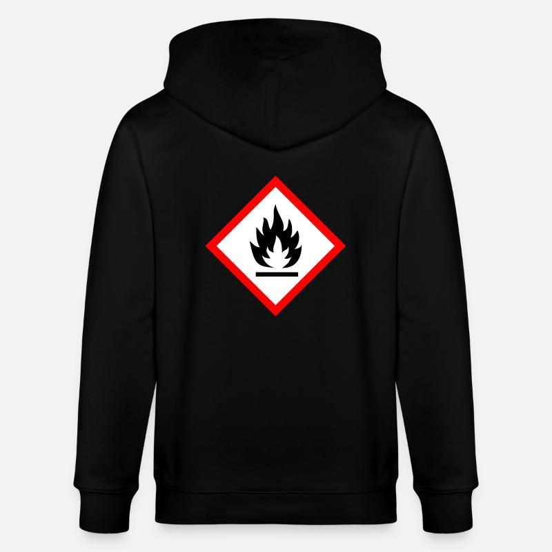 Attention inflammable - Veste à capuche bio CULTIVATOR Stanley/Stella Unisexe - noir