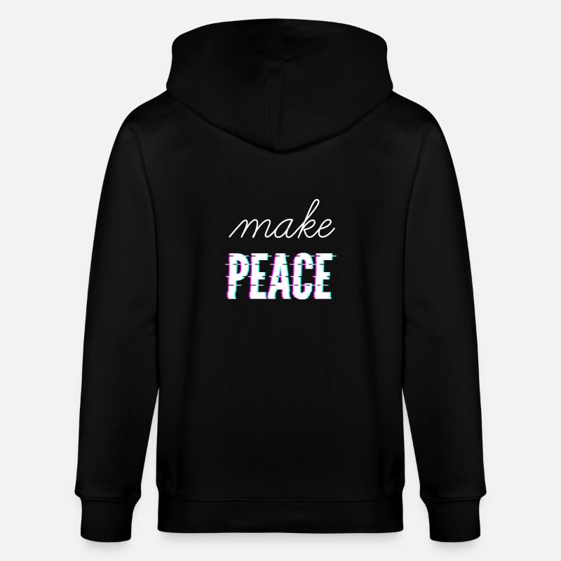 make peace - Stanley/Stella Unisex Bio-Kapuzenjacke CULTIVATOR  - Schwarz