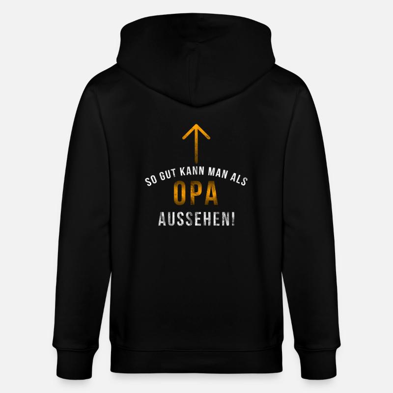 Opa - Stanley/Stella Unisex Bio-Kapuzenjacke CULTIVATOR  - Schwarz