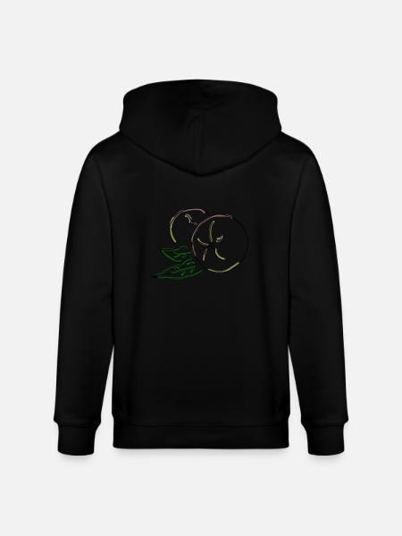 Pfirsich - Stanley/Stella Unisex Bio-Kapuzenjacke CULTIVATOR - Schwarz