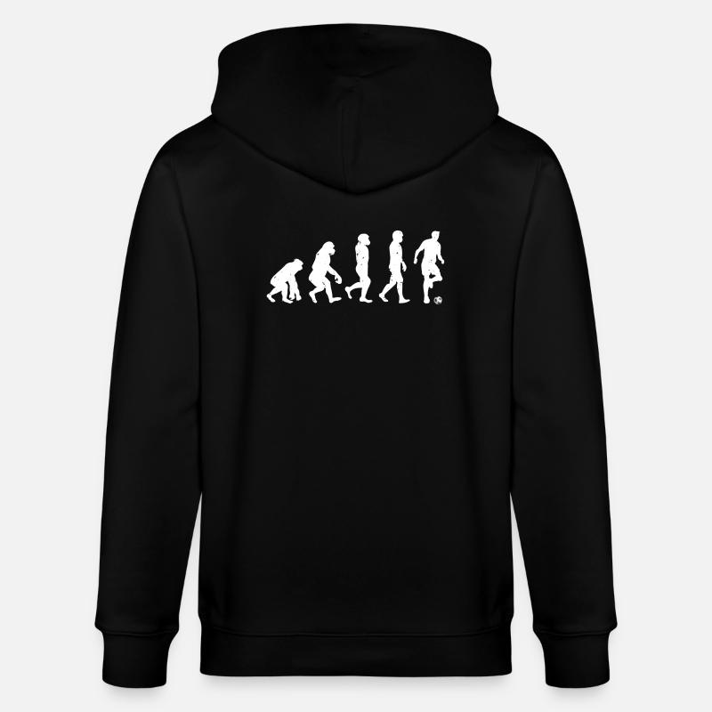 Mankind Evolution Soccer - Evolution Football - Stanley/Stella CULTIVATOR Unisex Organic Hooded Jacket - black