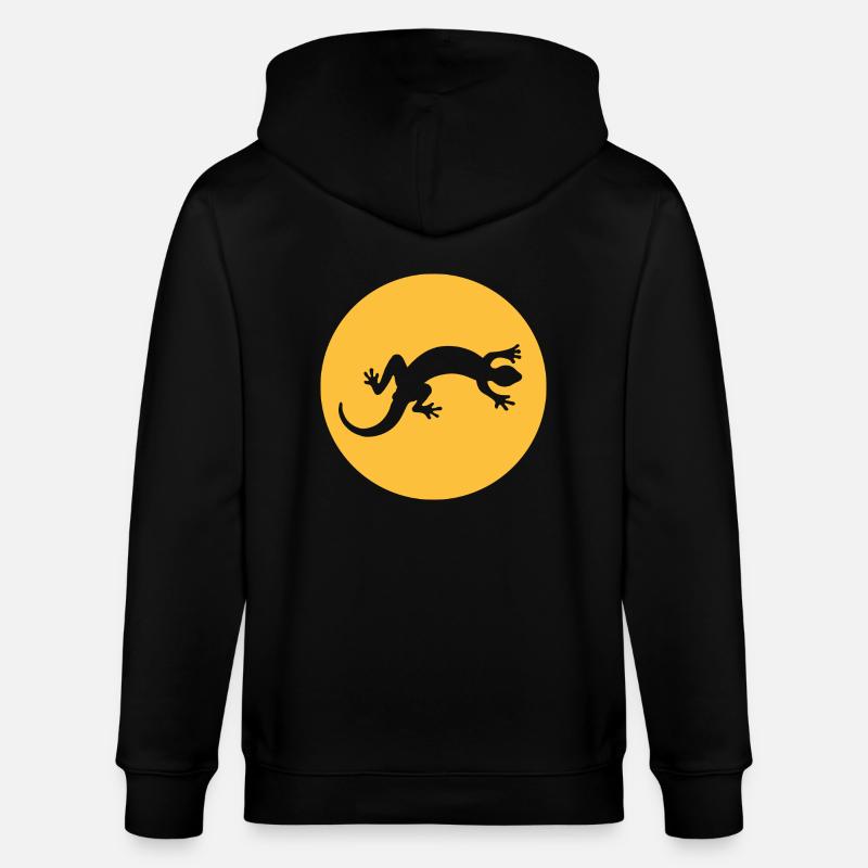 Gecko Salamander Eidechse - Stanley/Stella Unisex Bio-Kapuzenjacke CULTIVATOR  - Schwarz