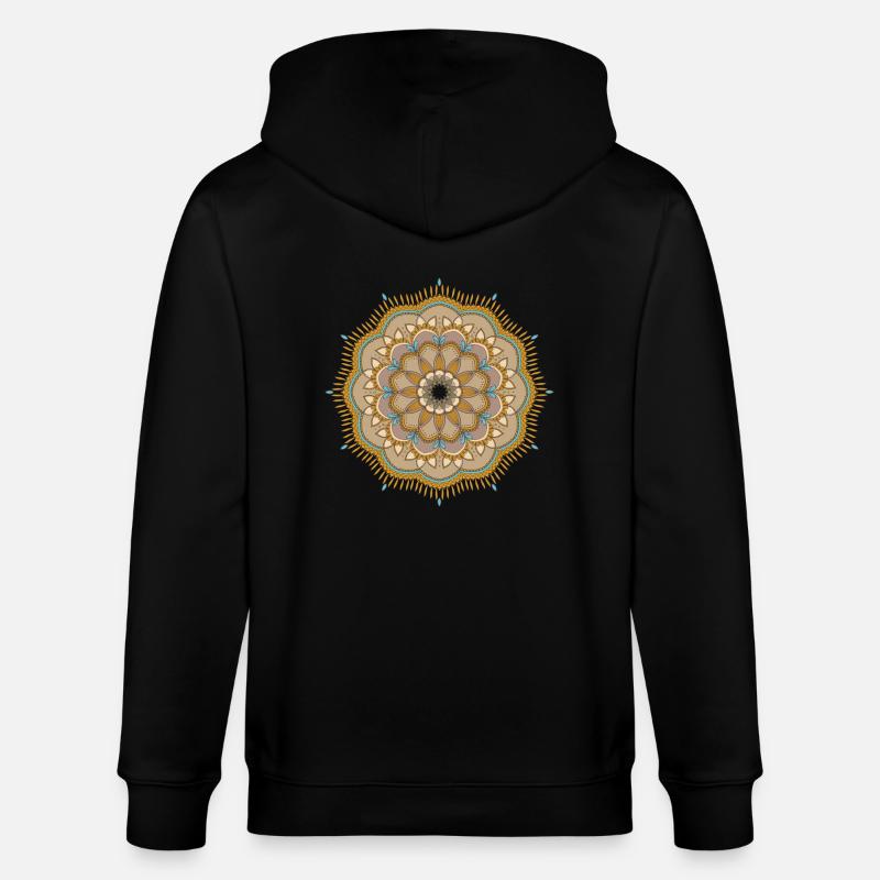 Mandala Mandelbrot - Veste à capuche bio CULTIVATOR Stanley/Stella Unisexe - noir