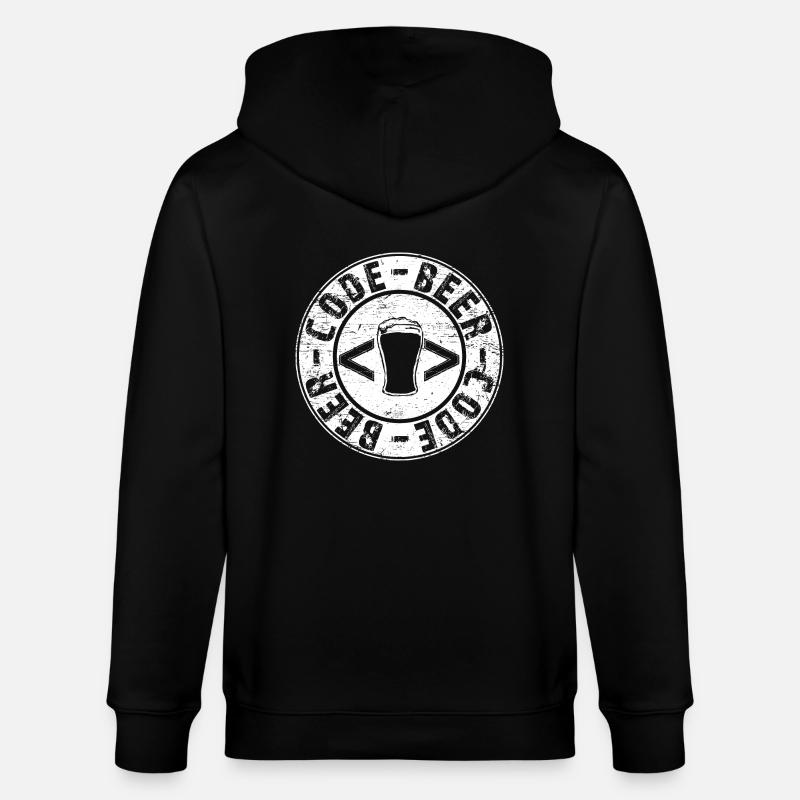 Beer and Code - Stanley/Stella Unisex Bio-Kapuzenjacke CULTIVATOR  - Schwarz