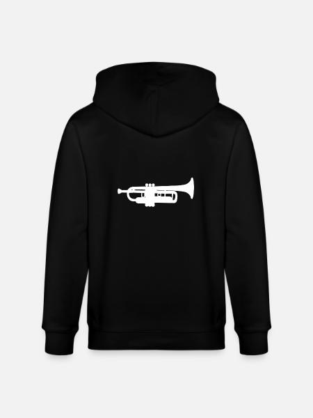 Trumpet White - Stanley/Stella CULTIVATOR Unisex Organic Hooded Jacket - black