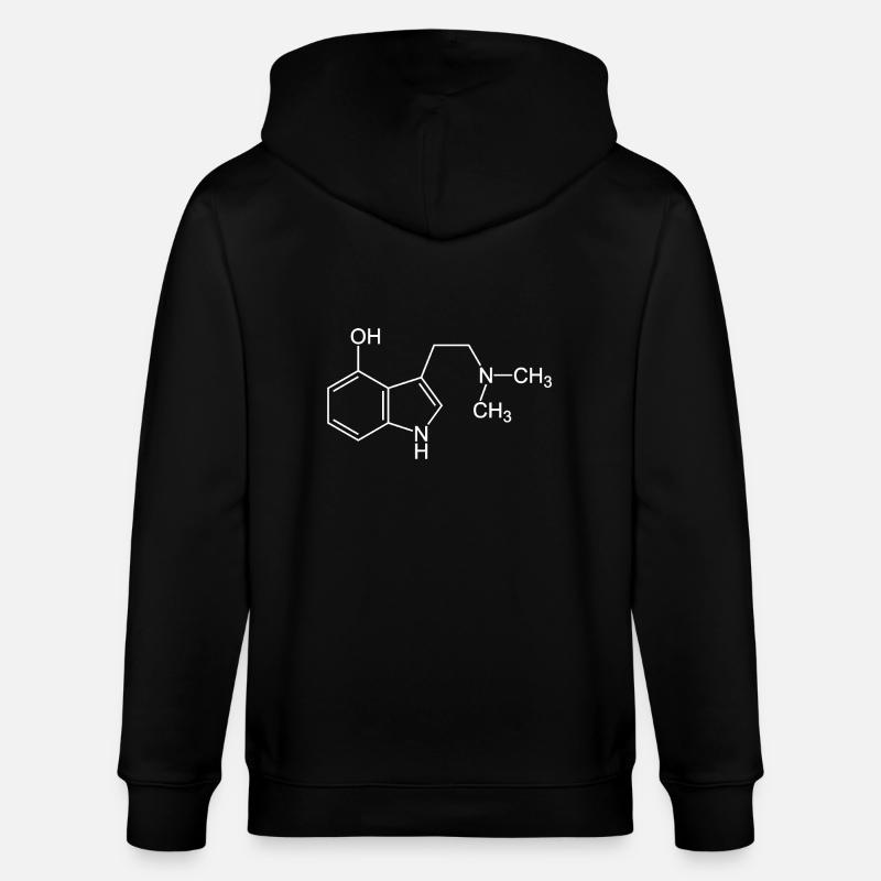 Psilocin Molekül - Stanley/Stella Unisex Bio-Kapuzenjacke CULTIVATOR  - Schwarz