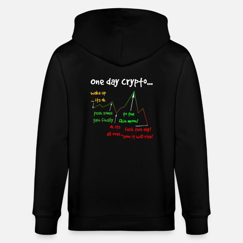 Un jour crypto - Veste à capuche bio CULTIVATOR Stanley/Stella Unisexe - noir