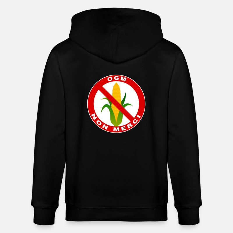 Non GMO danke - Stanley/Stella Unisex Bio-Kapuzenjacke CULTIVATOR  - Schwarz