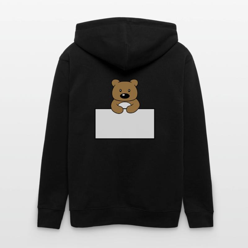 name shield frame text write teddy grizzly ba Stanley/Stella CULTIVATOR  Unisex Organic Hooded Jacket
