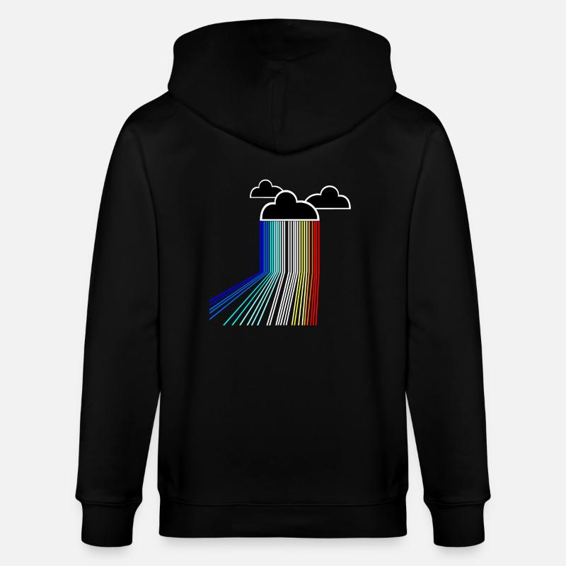 rainbow cloud - Veste à capuche bio CULTIVATOR Stanley/Stella Unisexe - noir