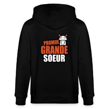 promue grande-soeur - Veste à capuche bio CULTIVATOR Stanley/Stella Unisexe - noir - Dos - Anna (173cm)