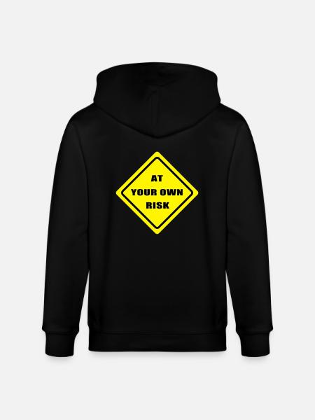 At your own risk - Veste à capuche bio CULTIVATOR Stanley/Stella Unisexe - noir