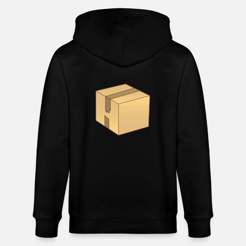 Boîte en carton brun simple - Veste à capuche bio CULTIVATOR Stanley/Stella Unisexe - noir