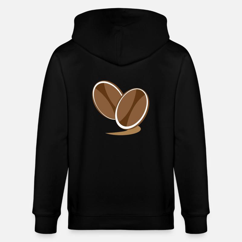 Kaffeetasse Bohnen - Stanley/Stella Unisex Bio-Kapuzenjacke CULTIVATOR  - Schwarz
