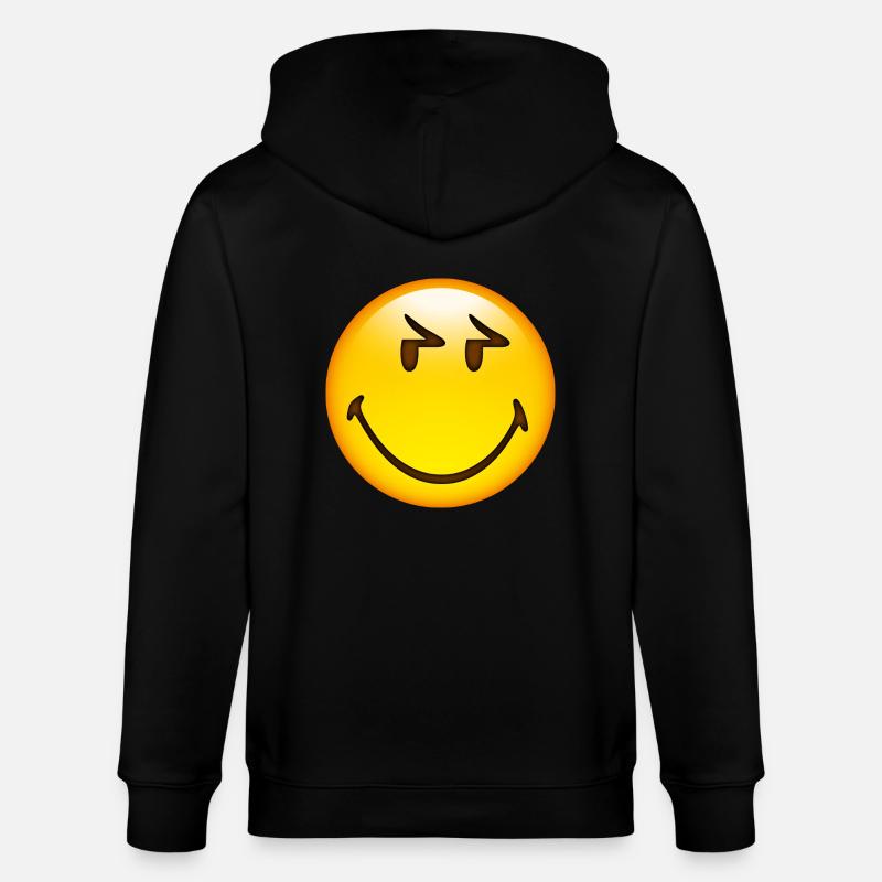 Smiley Glossy Eyelids - Veste à capuche bio CULTIVATOR Stanley/Stella Unisexe - noir